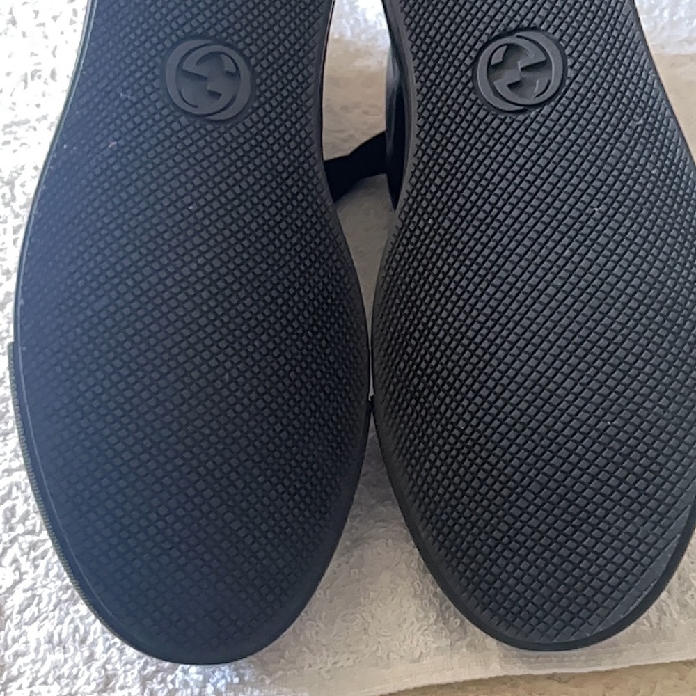 AUTHENTIC BLACK LEATHER GUCCI SNEAKERS… SIZE 40/6 MEN’S OR 9 WOMEN’S… EXCELLENT - Picture 8 of 14